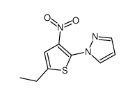 1H-Pyrazole,1-(5-ethyl-3-nitro-2-thienyl)-(9CI) structure