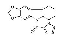 6,7,8,9-Tetrahydro-5-(2-thenoyl)-5H-1,3-dioxolo[4,5-b]carbazole结构式