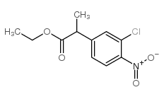 2-(3-氯-4-硝基-苯基)-丙酸乙酯结构式