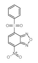 2-(benzenesulfonyl)-5-nitro-8-oxa-7,9-diazabicyclo[4.3.0]nona-2,4,6,9-tetraene structure