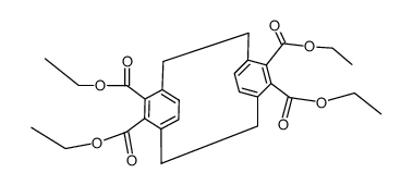 TRICYCLO[8.2.2.24,7]HEXADECA-4,6,10,12,13,15-HEXAENE-5,6,11,12-TETRACARBOXYLIC ACID, TETRAETHYL ESTER, STEREOISOMER (9CI) Structure