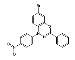 6-bromo-1-(4-nitrophenyl)-3-phenyl-4,1,2-benzothiadiazine结构式