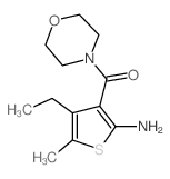 4-ethyl-5-methyl-3-(morpholin-4-ylcarbonyl)thiophen-2-amine(SALTDATA: FREE)结构式