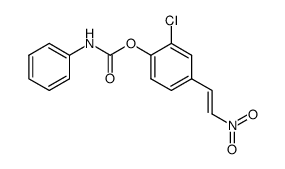 Phenyl-carbamic acid 2-chloro-4-((E)-2-nitro-vinyl)-phenyl ester Structure