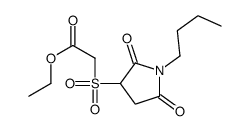 ethyl 2-(1-butyl-2,5-dioxopyrrolidin-3-yl)sulfonylacetate结构式