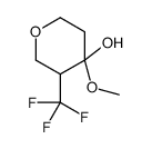 2H-Pyran-4-ol,tetrahydro-4-methoxy-3-(trifluoromethyl)-(9CI) structure