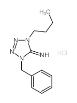 5H-Tetrazol-5-imine,1-butyl-1,4-dihydro-4-(phenylmethyl)-, hydrochloride (1:1) structure