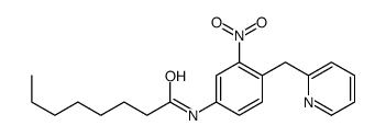 N-[3-nitro-4-(pyridin-2-ylmethyl)phenyl]octanamide结构式