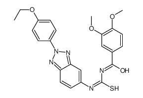 N-[[2-(4-ethoxyphenyl)benzotriazol-5-yl]carbamothioyl]-3,4-dimethoxybenzamide Structure