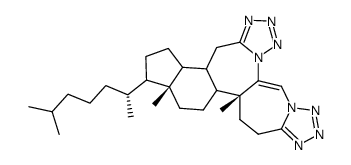 bistetrazolo[5',1':3,4:1'',5'':6,7]-4,6-diaza-4a,7a-dihomo-cholest-4a-ene Structure