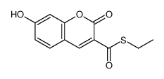 S-ethyl 7-hydroxy-2-oxochromene-3-carbothioate Structure