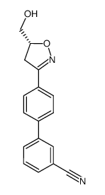 (R)-4'-(5-(hydroxymethyl)-4,5-dihydroisoxazol-3-yl)-[1,1'-biphenyl]-3-carbonitrile Structure