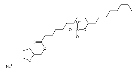 10-(Sodiosulfooxy)octadecanoic acid [(tetrahydrofuran)-2-yl]methyl ester structure