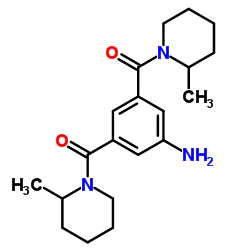 (5-Amino-1,3-phenylene)bis[(2-methyl-1-piperidinyl)methanone]结构式