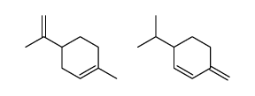 3-methylidene-6-propan-2-ylcyclohexene,1-methyl-4-prop-1-en-2-ylcyclohexene结构式