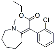 Benzeneacetic acid, 2-chloro- .alpha.-(hexahydro-1-methyl-2H-axepin-2-ylidene)-, ethyl ester structure