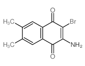 3-amino-2-bromo-6,7-dimethyl-naphthalene-1,4-dione structure