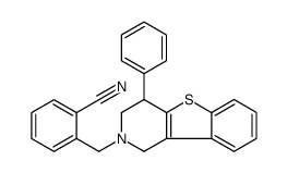 2-[(4-phenyl-3,4-dihydro-1H-[1]benzothiolo[3,2-c]pyridin-2-yl)methyl]benzonitrile结构式