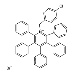 1-(4-chlorobenzyl)-2,3,4,5,6-pentaphenylpyridin-1-ium bromide Structure