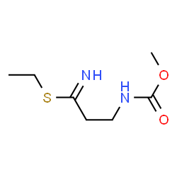 Propanimidothioic acid,3-[(methoxycarbonyl)amino]-,ethyl ester结构式