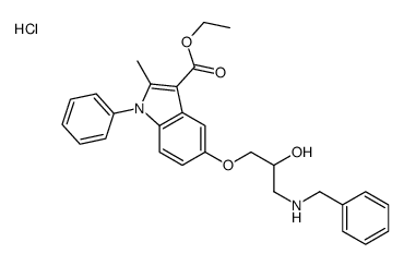 benzyl-[3-(3-ethoxycarbonyl-2-methyl-1-phenylindol-5-yl)oxy-2-hydroxypropyl]azanium,chloride Structure