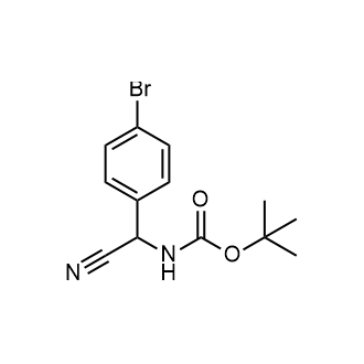 ((4-溴苯基)(氰基)甲基)氨基甲酸叔丁酯结构式