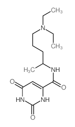 N-(5-diethylaminopentan-2-yl)-2,6-dioxo-3H-pyrimidine-4-carboxamide structure