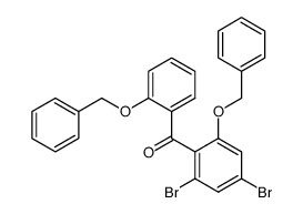 (2-benzyloxy-4,6-dibromophenyl)-(2-benzyloxyphenyl)methanone Structure