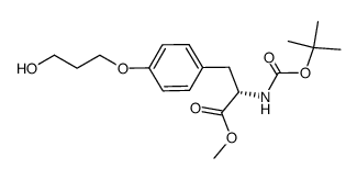 3-hydroxypropyl-Boc-Tyr Structure