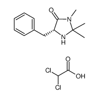 (5R)-2,2,3-三甲基-5-苄基-4-咪唑啉酮二氯乙酸结构式