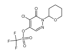 5-chloro-6-oxo-1-(tetrahydro-2H-pyran-2-yl)-1,6-dihydropyridazin-4-yl trifluoromethanesulfonate Structure