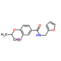 3-Bromo-N-(2-furylmethyl)-4-isopropoxybenzamide结构式