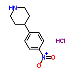 4-(4-Nitrophenyl)piperidine hydrochloride (1:1) Structure