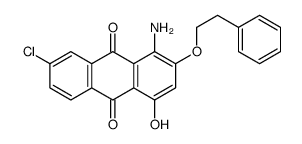 1-amino-7-chloro-4-hydroxy-2-(2-phenylethoxy)anthracene-9,10-dione Structure