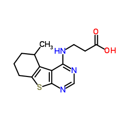 3-(5-METHYL-5,6,7,8-TETRAHYDRO-BENZO[4,5]THIENO-[2,3-D]PYRIMIDIN-4-YLAMINO)-PROPIONIC ACID picture