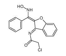 2-chloro-N-[2-[(hydroxyamino)-phenylmethylidene]-1-benzofuran-3-ylidene]acetamide Structure