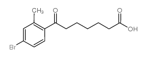 7-(4-bromo-2-methylphenyl)-7-oxoheptanoic acid structure