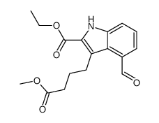 ethyl 4-formyl-3-(4-methoxy-4-oxobutyl)-1H-indole-2-carboxylate Structure