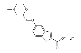 lithium 5-(4-N-methylmorpholino-2S-methyloxy)-benzofuran-2-carboxylate Structure