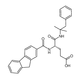 N2-(1,1-dimethyl-2-phenylethyl)-N1-(9H-fluoren-2-ylcarbonyl)-L-α-glutamine结构式