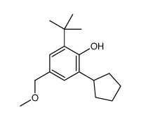 6-tert-butyl-2-cyclopentyl-4-(methoxymethyl)phenol结构式