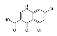 5,7-二氯-4-羟基喹啉-3-羧酸结构式