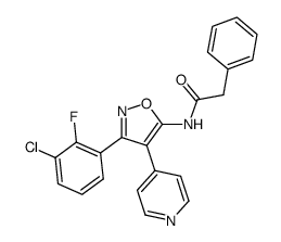 3-(3-Chloro-2-fluorophenyl)-5-(phenylacetylamino)-4-(4-pyridyl)isoxazole结构式