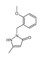 2-(2-methoxy-benzyl)-5-methyl-1,2-dihydro-pyrazol-3-one结构式