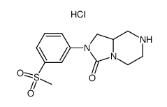 2-[3-(methylsulfonyl)phenyl]hexahydroimidazo[1,5-a]pyrazin-3(2H)-one hydrochloride Structure