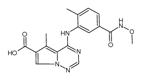 4-((5-(methoxycarbamoyl)-2-methylphenyl)amino)-5-methylpyrrolo[2,1-f][1,2,4]triazine-6-carboxylic acid Structure