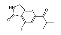 5-(1-oxo-2-methylpropyl)-7-iodoisoindolinone结构式