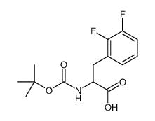 (2R)-3-(2,3-difluorophenyl)-2-[(2-methylpropan-2-yl)oxycarbonylamino]propanoic acid结构式