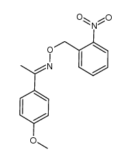 (E)-4-methoxyacetophenone oxime O-2-nitrobenzyl ether Structure