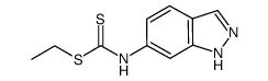 ethyl (1H-indazol-6-yl)-dithiocarbamate结构式